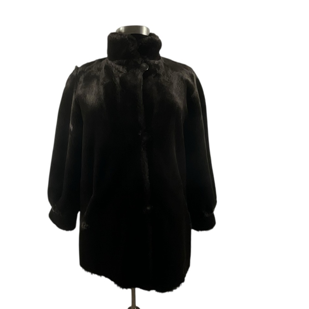 Marvin Richards J Percy Vintage Women Brown Faux Fur Teddy Reversible CoatJacket